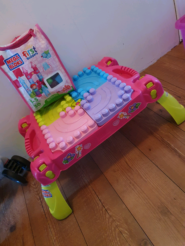 pink lego table